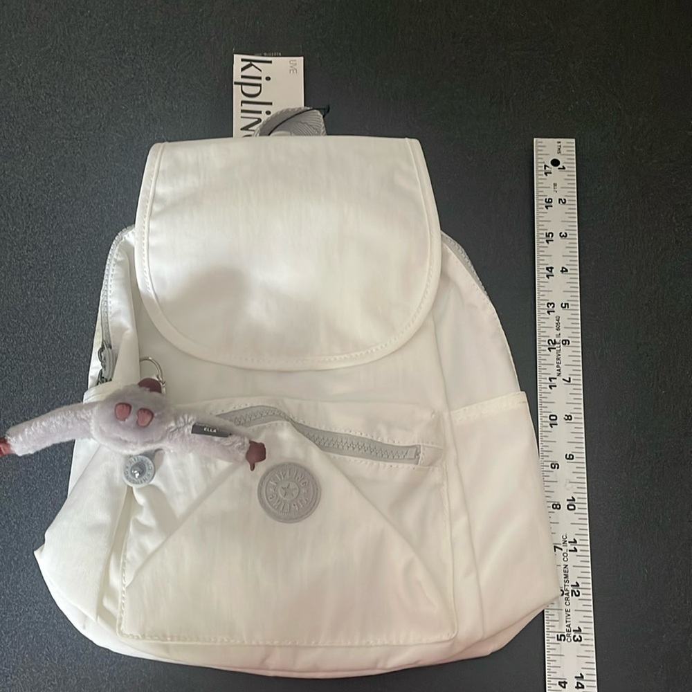 NWT Kipling Lightweight Backpack in Vivid White